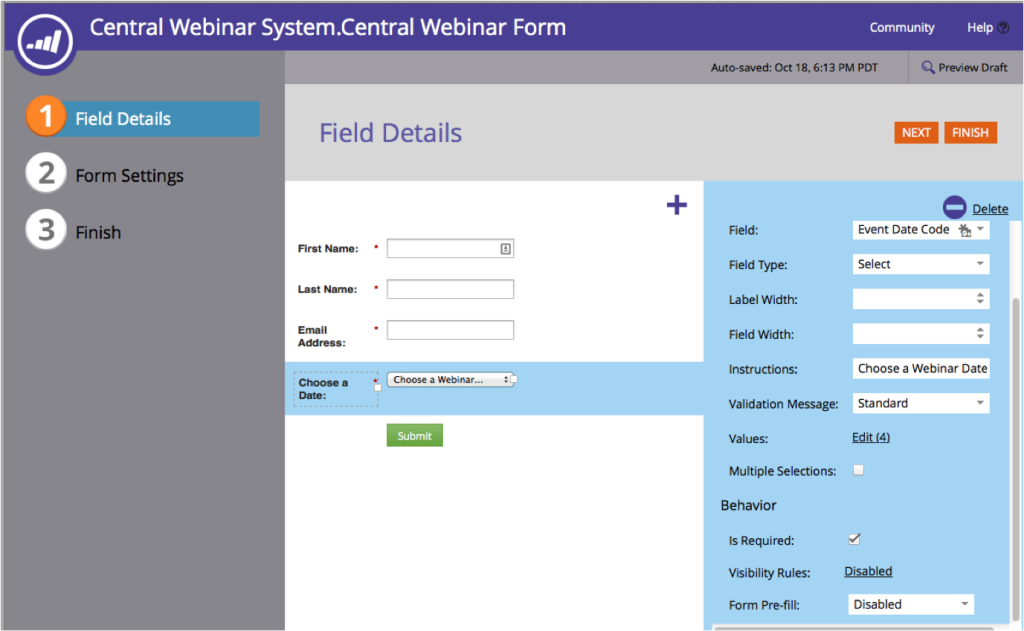 Recurring Webinar Form