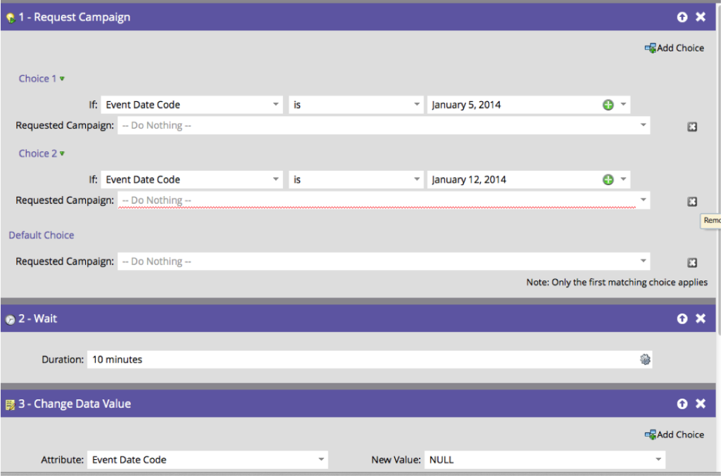 Requested Recurring Webinar Campaign Flow